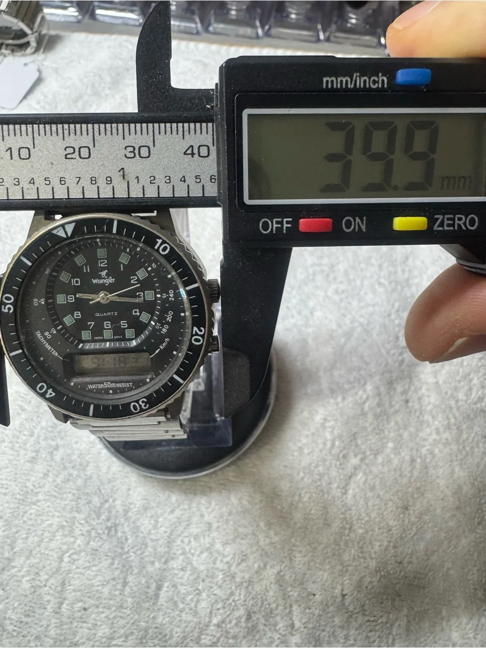 Wrangler Black and Silver Analog-Digital Sport Watch